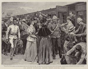 スーダン遠征、カイロを離れるイギリス軍 作： Frank Dadd